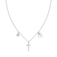Collana Amen Donna Prega, Ama in Argento Perla CLCRPEBBZ - CLCRPEBBZ